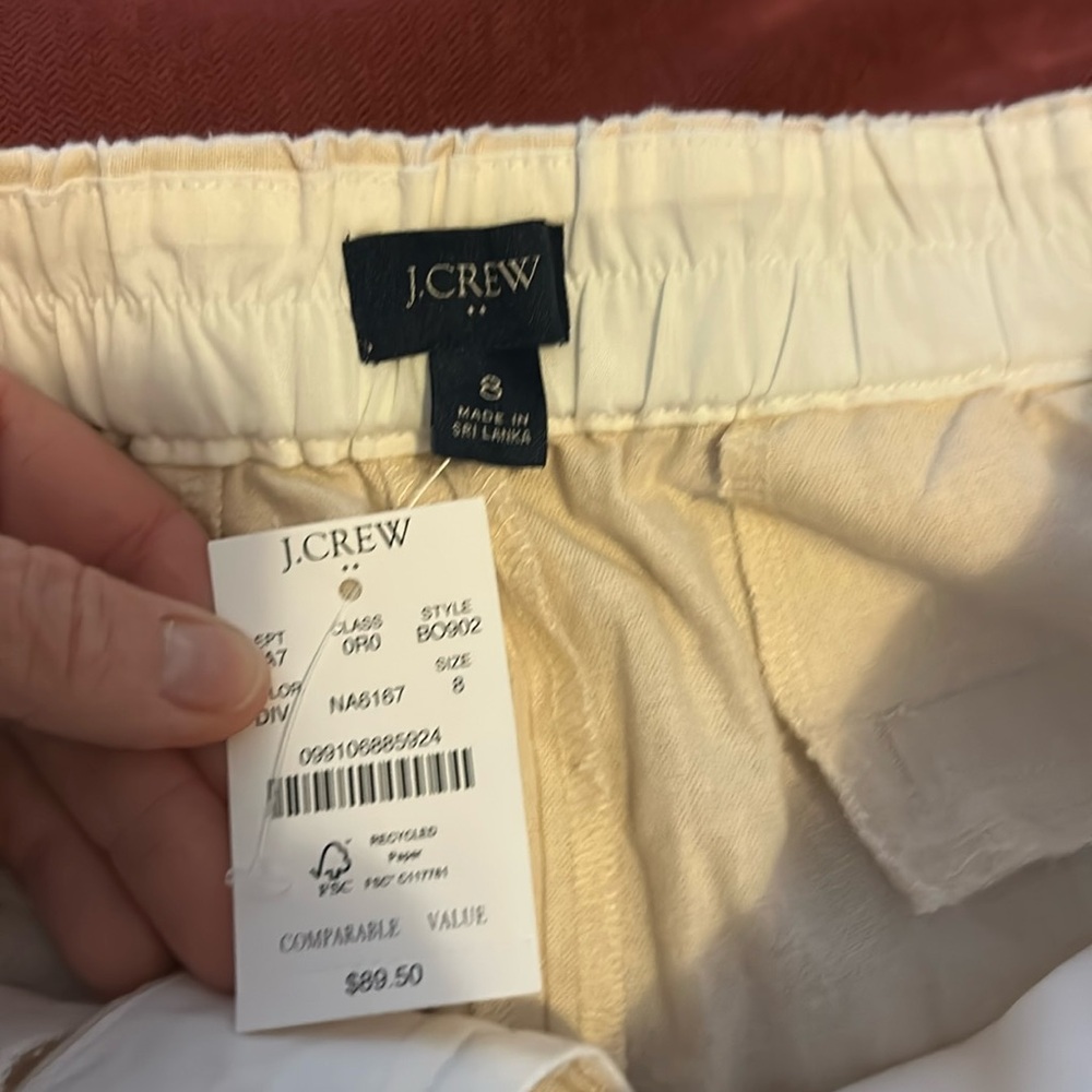 J. Crew Cream Straight Leg Ankle Pants - Picture 3 of 4